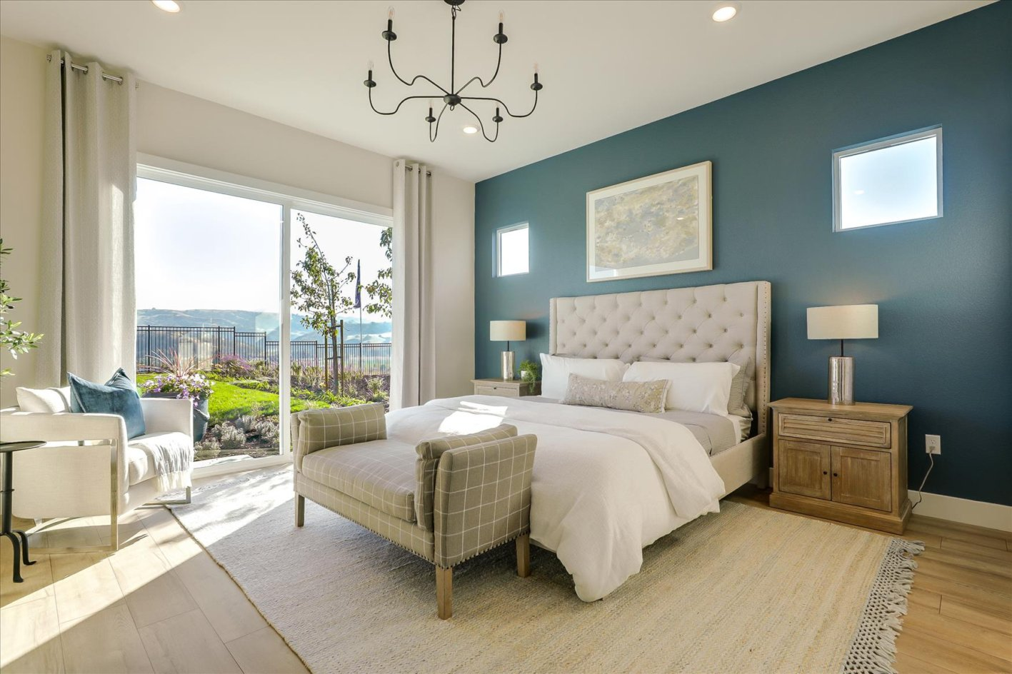 Plan 1 Model Bedroom at Promontory at Ridgemark in Hollister, CA