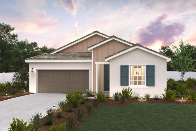 A house with a garage.