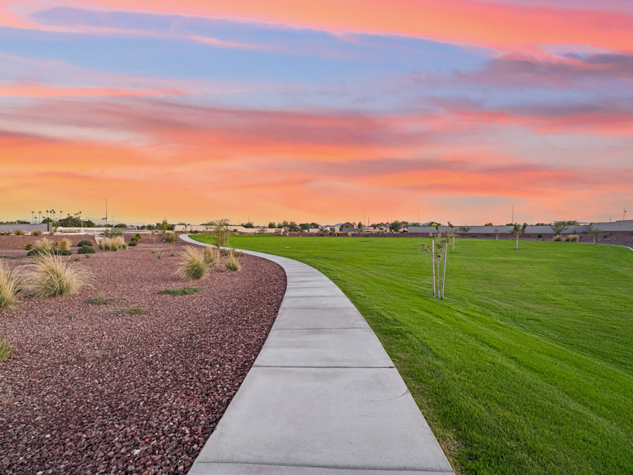 A pathway leading to a field.