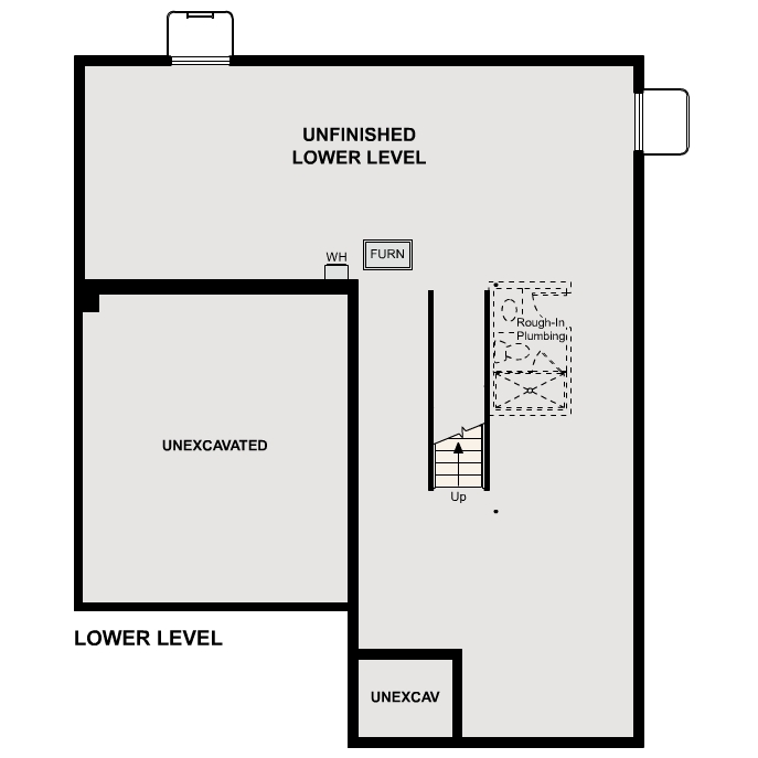 Diagram. Marion Floorplan, Standard Basement