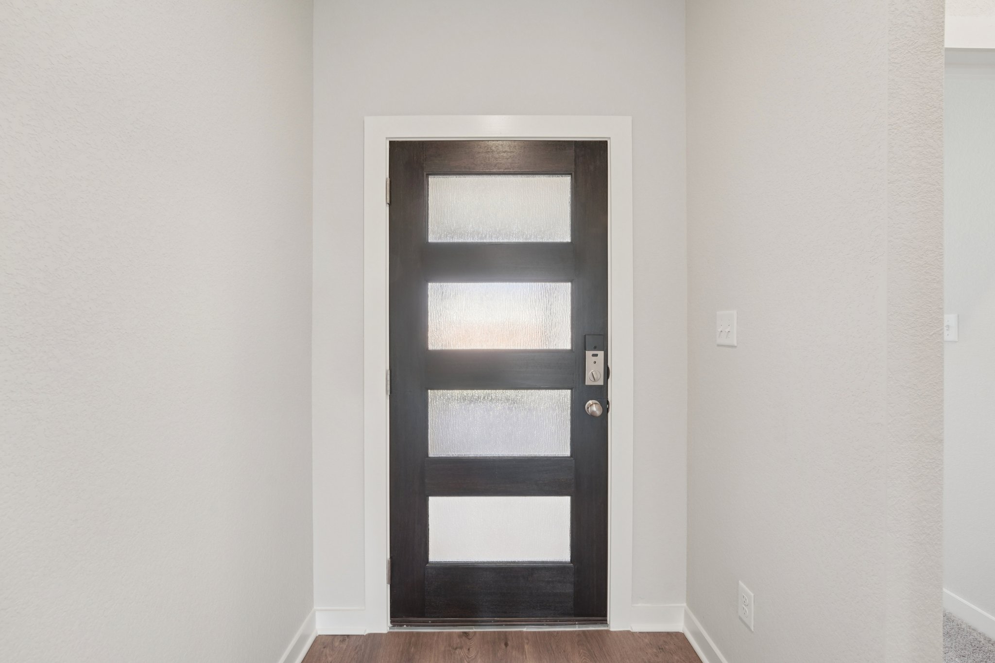 A door in a room.