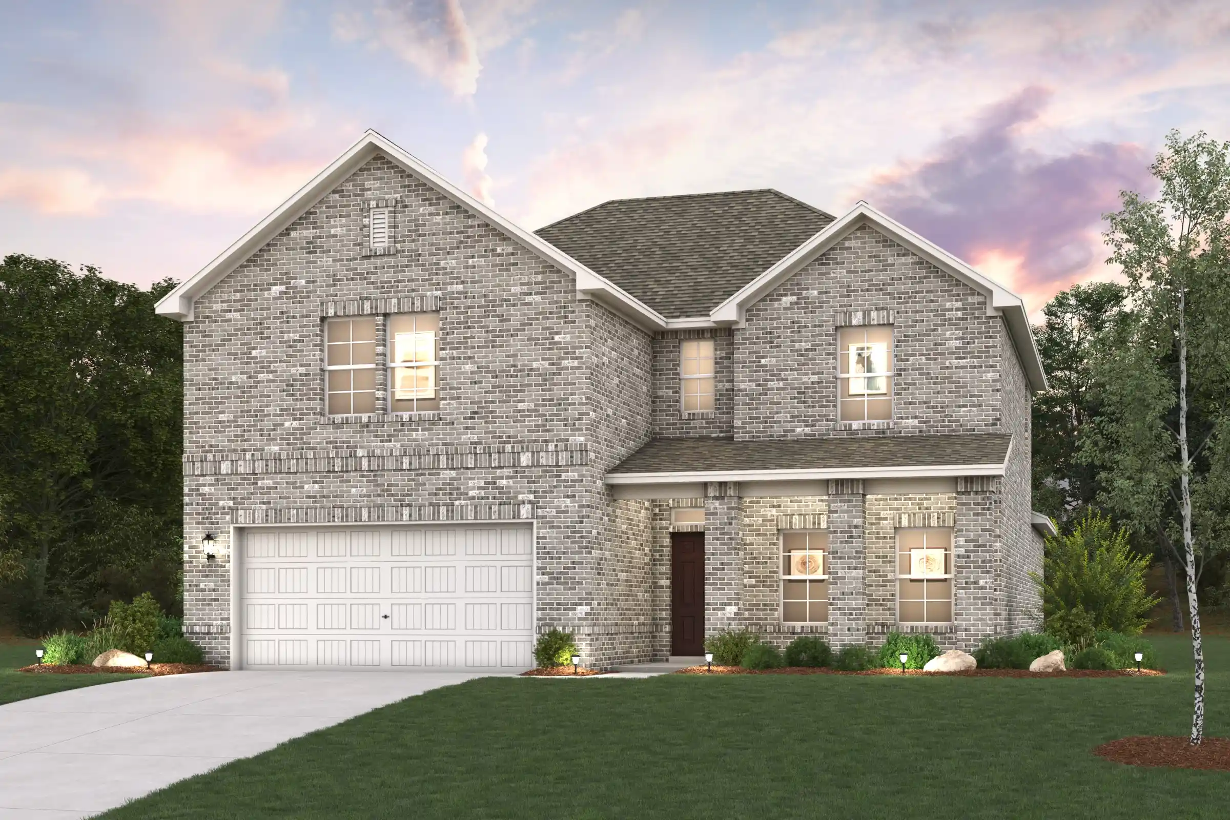 A house with a garage.