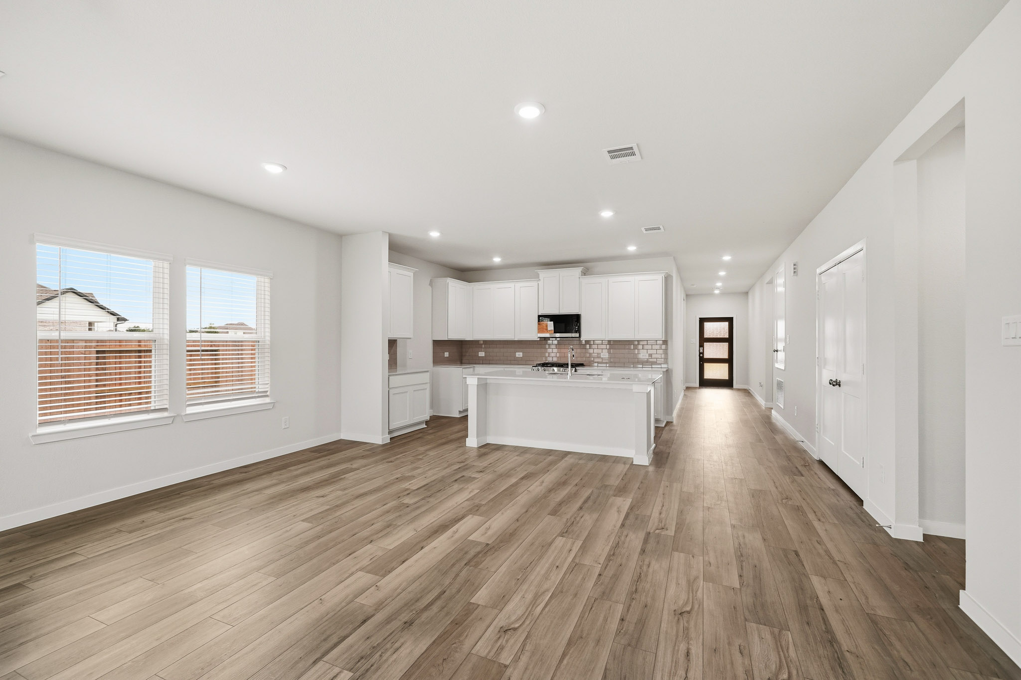 A large empty kitchen.