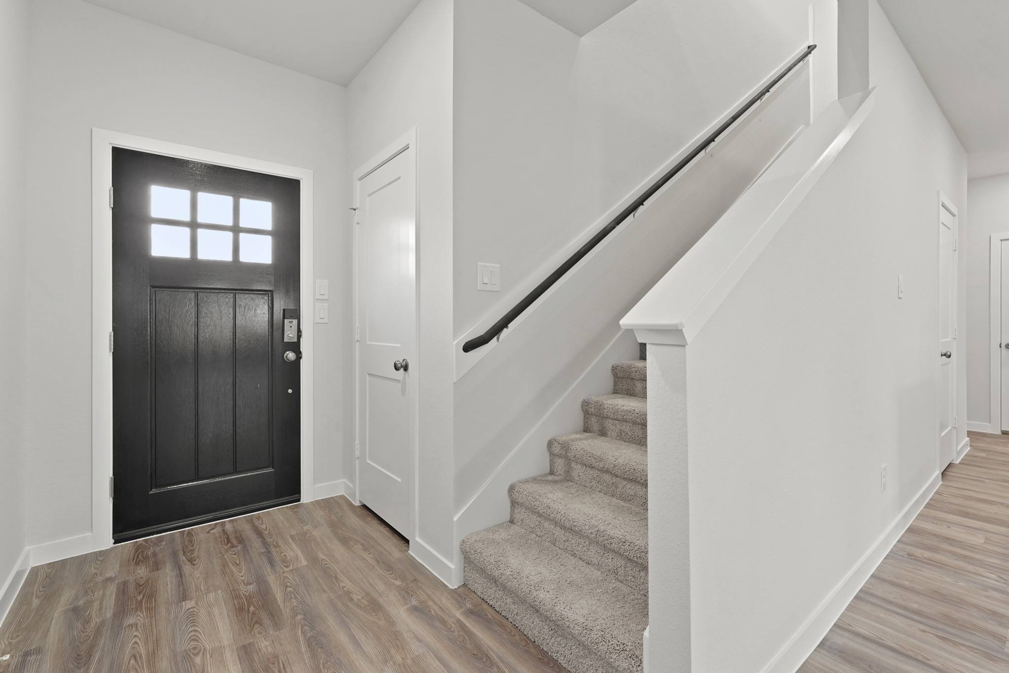 A staircase in a house.