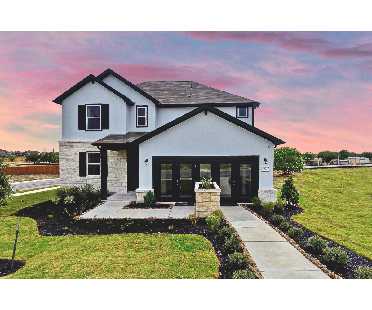 A house with a driveway.