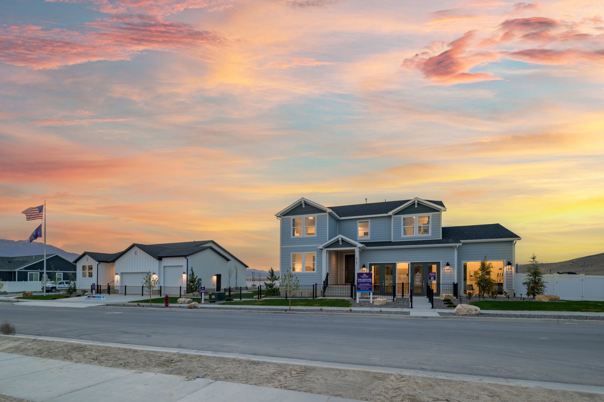 A row of houses.