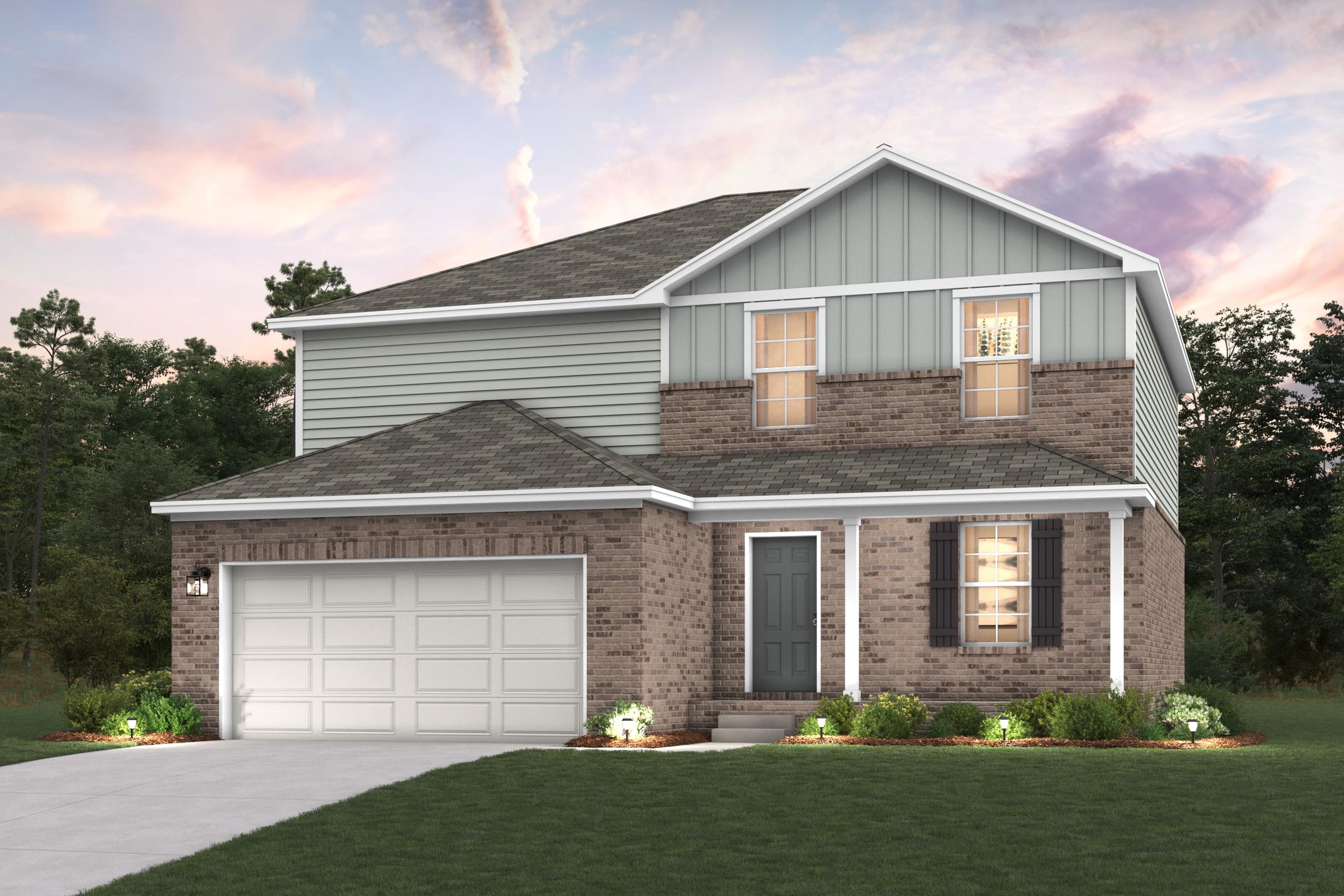 A house with a garage.