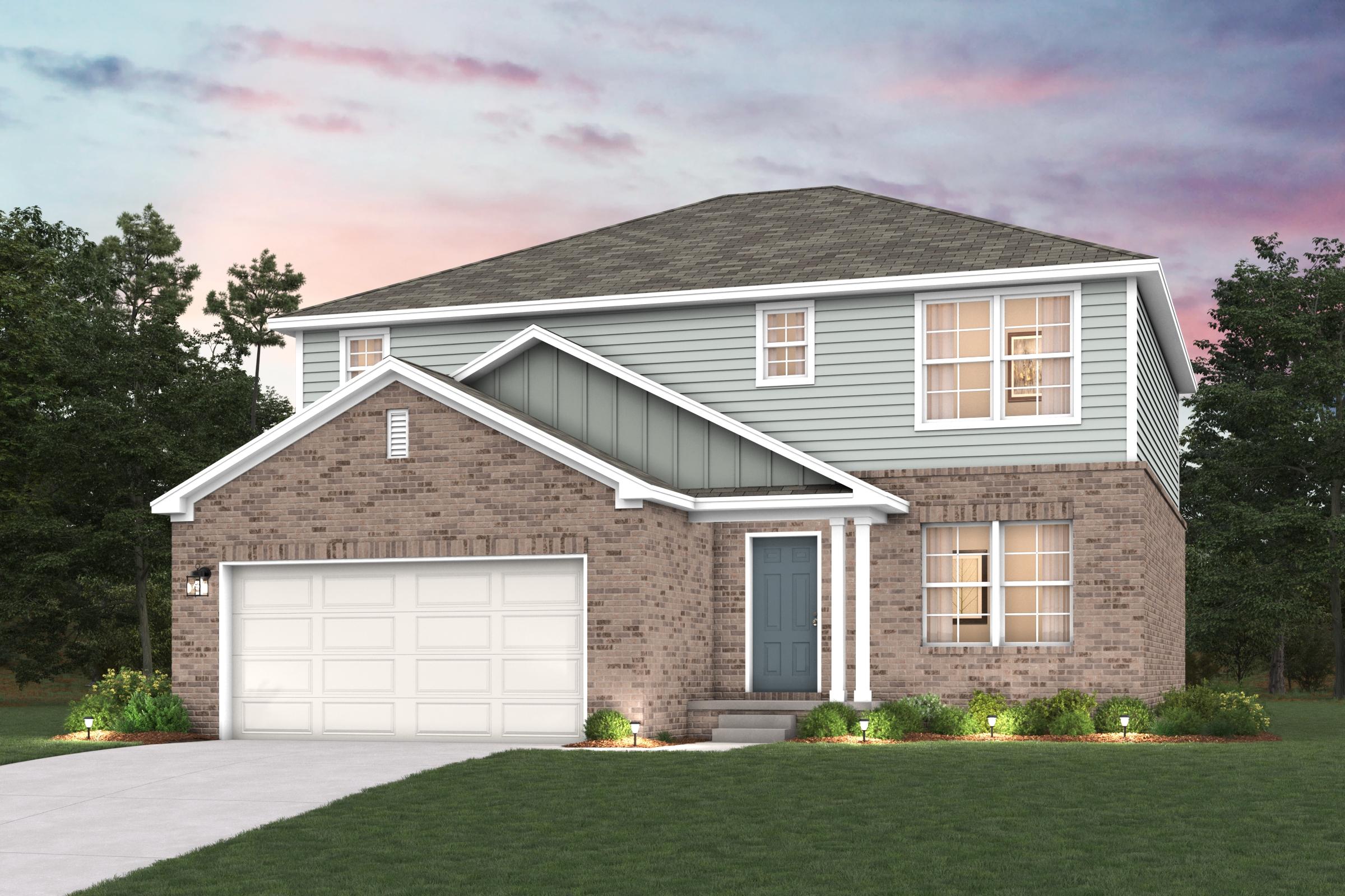 A house with a garage.